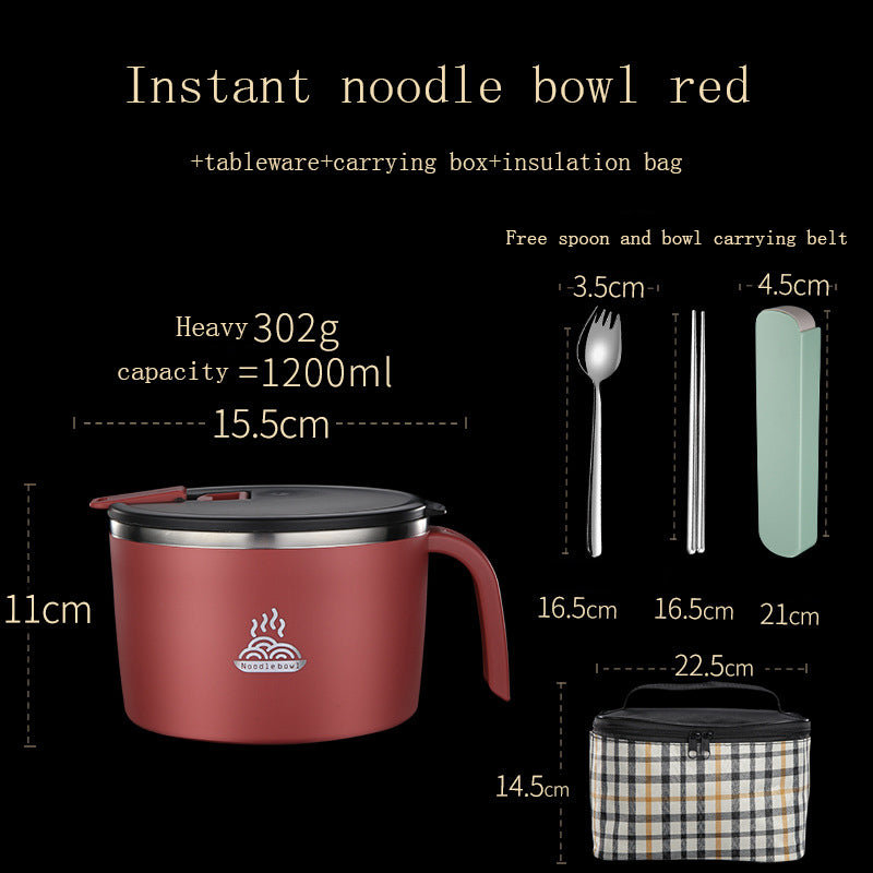 Lunch Box Stainless Steel Instant Noodle Bowl