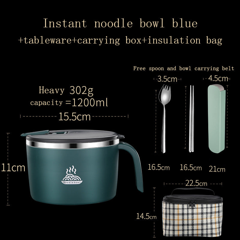 Lunch Box Stainless Steel Instant Noodle Bowl
